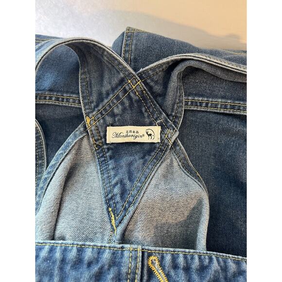 Monthorigin Overalls Distressed Denim dungarees Women’s Large ECU - Picture 10 of 12